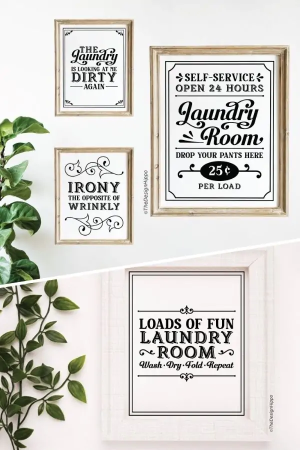 free laundry room printables