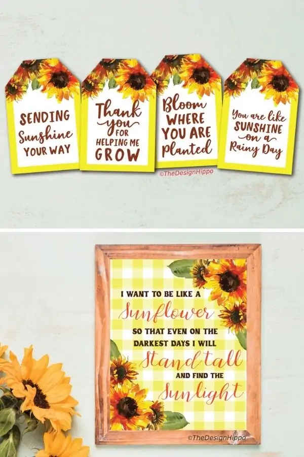 free printable sunflower wall art