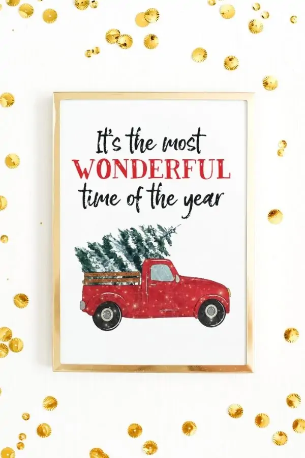 free red truck printables
