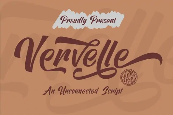 display of the Vervella font