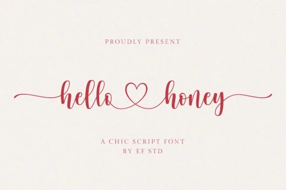 Hello Honey script font for Cricut