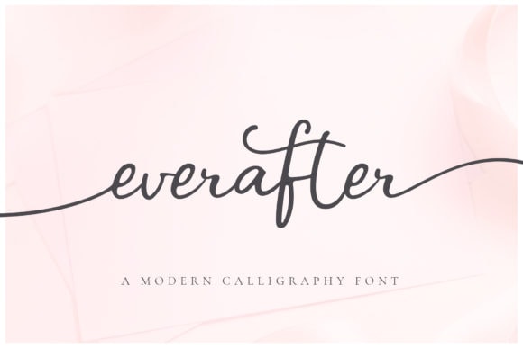modern script font with long tails
