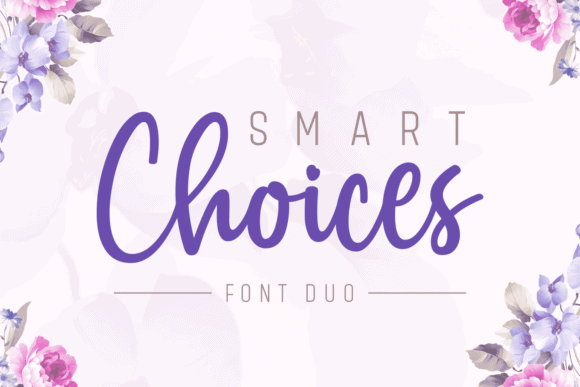 display of "Smart Choices", a thick and modern font duo