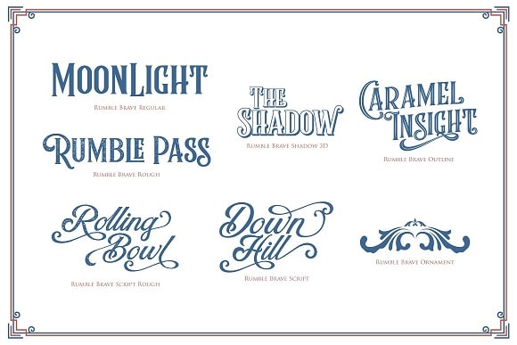 vintage font with tails
