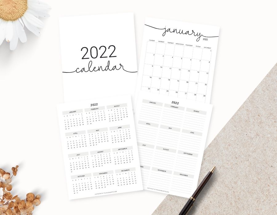 2022 printable calendar