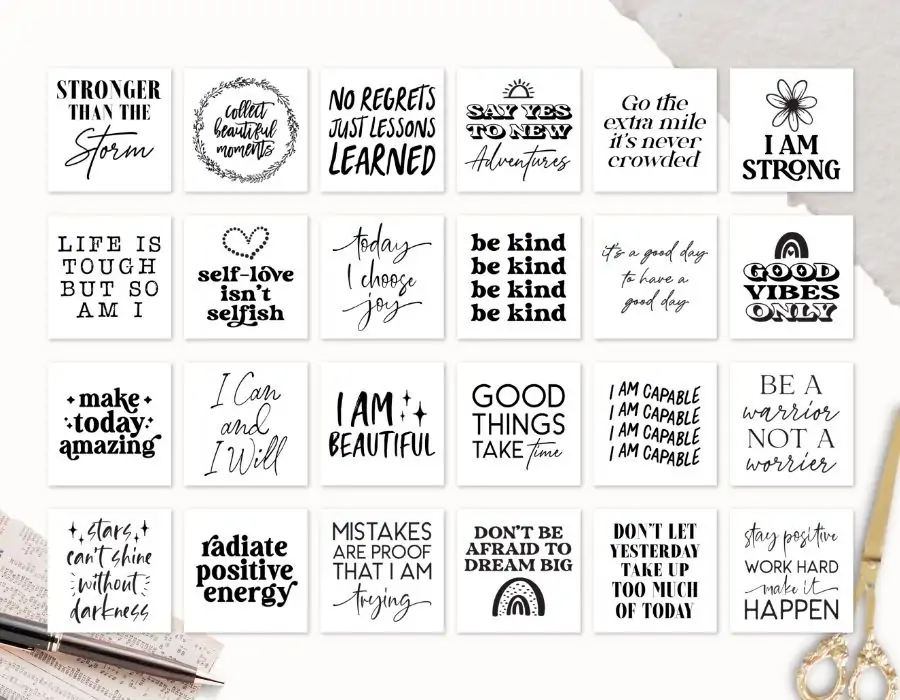 printable positive affirmation cards