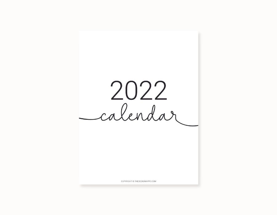 calendar cover page