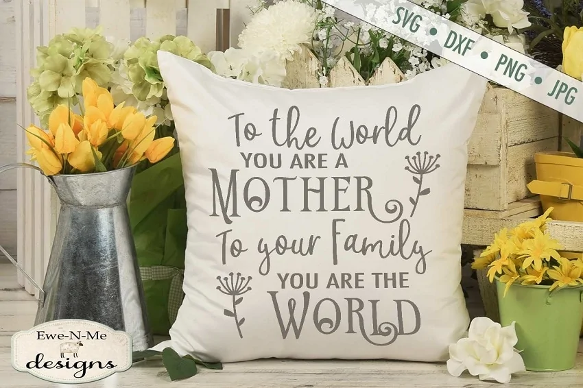 farmhouse pillow featuring a heartfelt quote for mother's day