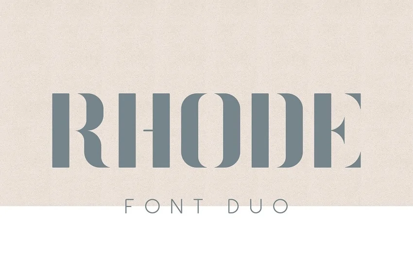 display of the Rhode font duo