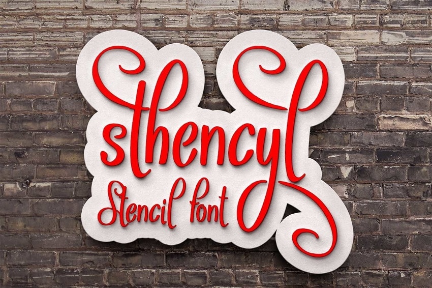 display of the Sthencyl font