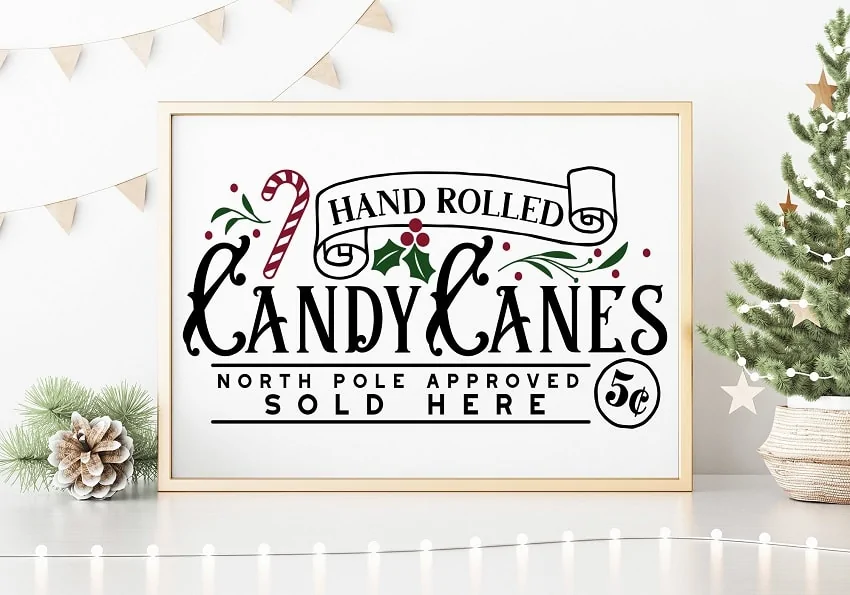 candy canes themed christmas signs to sell
