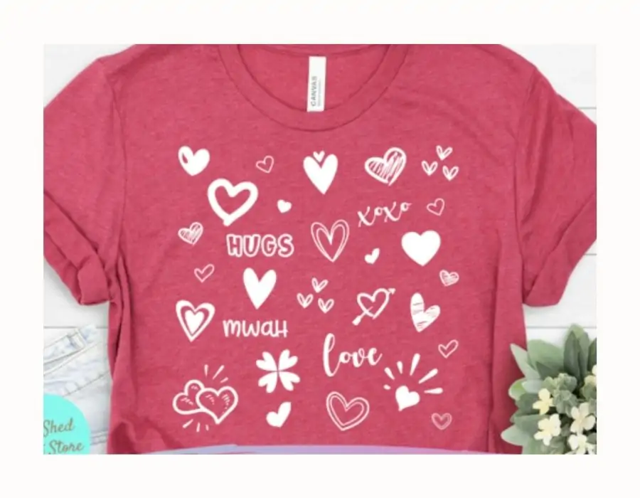 cricut valentine shirts