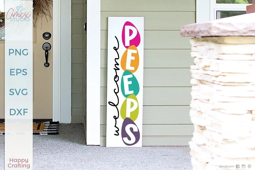 Welcome Peeps Porch Sign