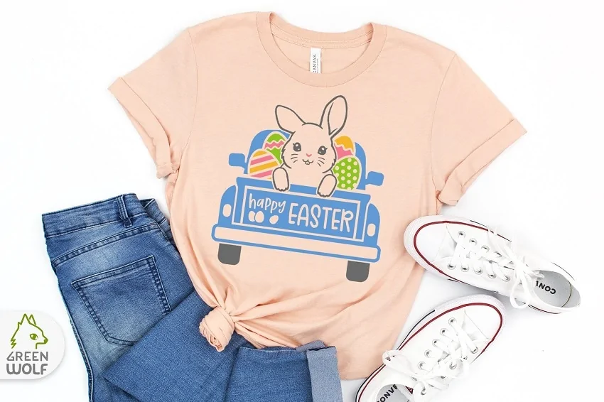 best cricut easter shirt idea for kids