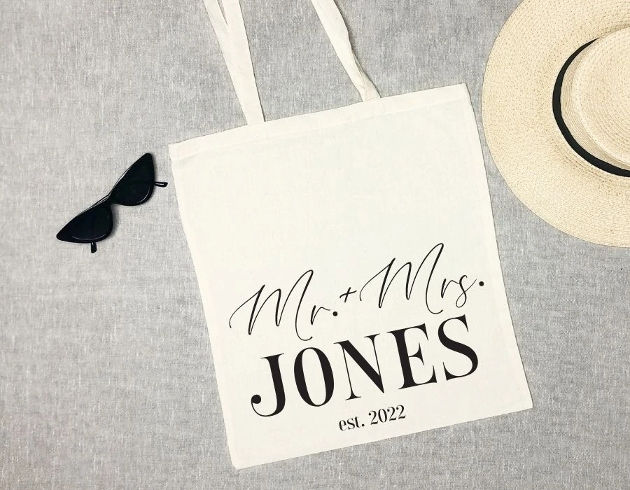 classy wedding gift idea - honeymoon tote bag