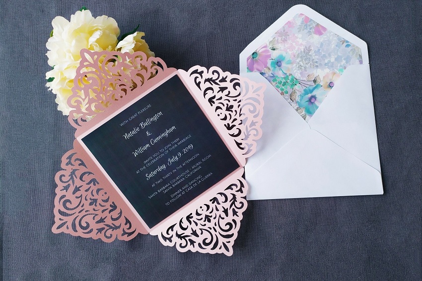 four fold wedding invitation template for cricut