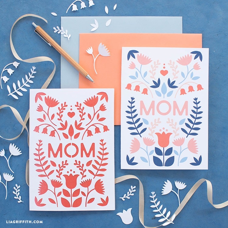 Elegant Papercut Mother's Day Card