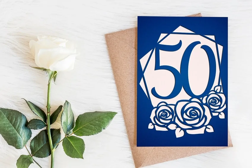 Cricut 50th Birthday Card