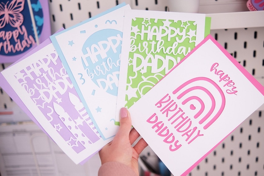 DIY Cricut Birthday Cards for Dad