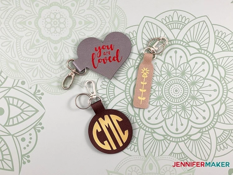 DIY Leather Key Fob Gift Idea with Cricut - Lydi Out Loud