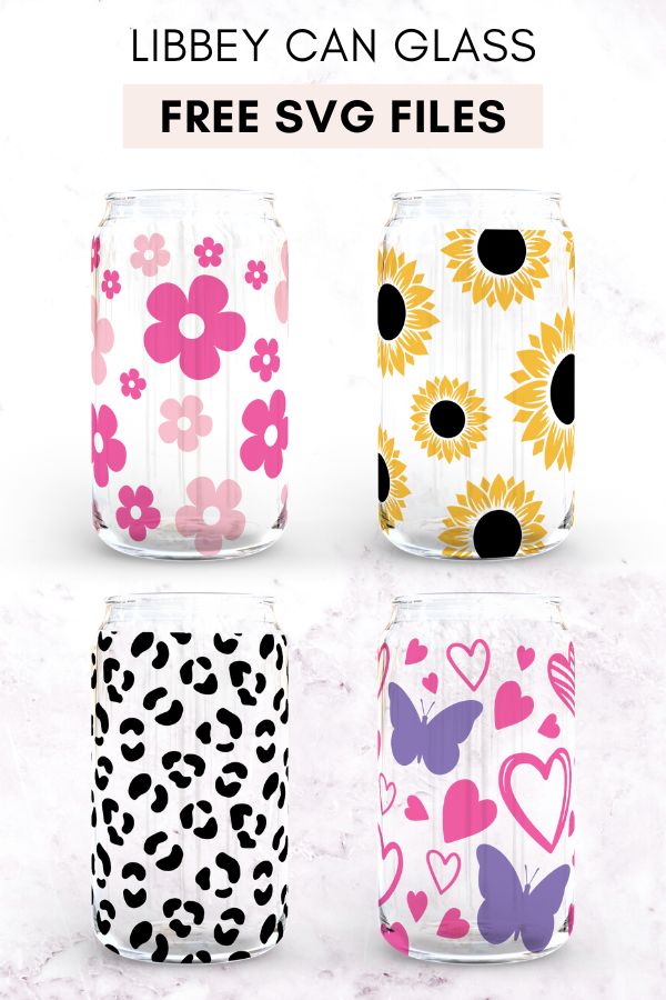 Digital Download - LV Leopard 16oz Glass Can Tumbler Wrap