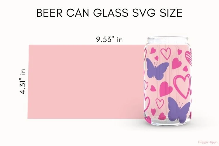 display of beer can glass svg dimensions along with a libbey can glass made with Cricut maker