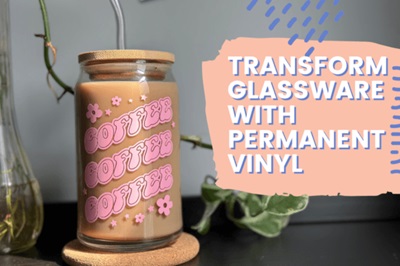 Cricut tutorial on glassware