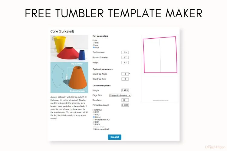 Simple Modern 24oz Tapered Tumbler Template Sublimation for Silhouette and  Cricut 