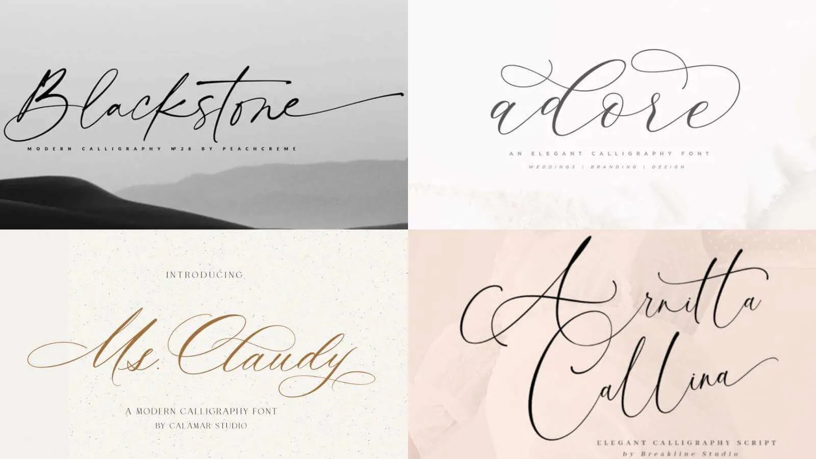 Modern Calligraphy Fonts