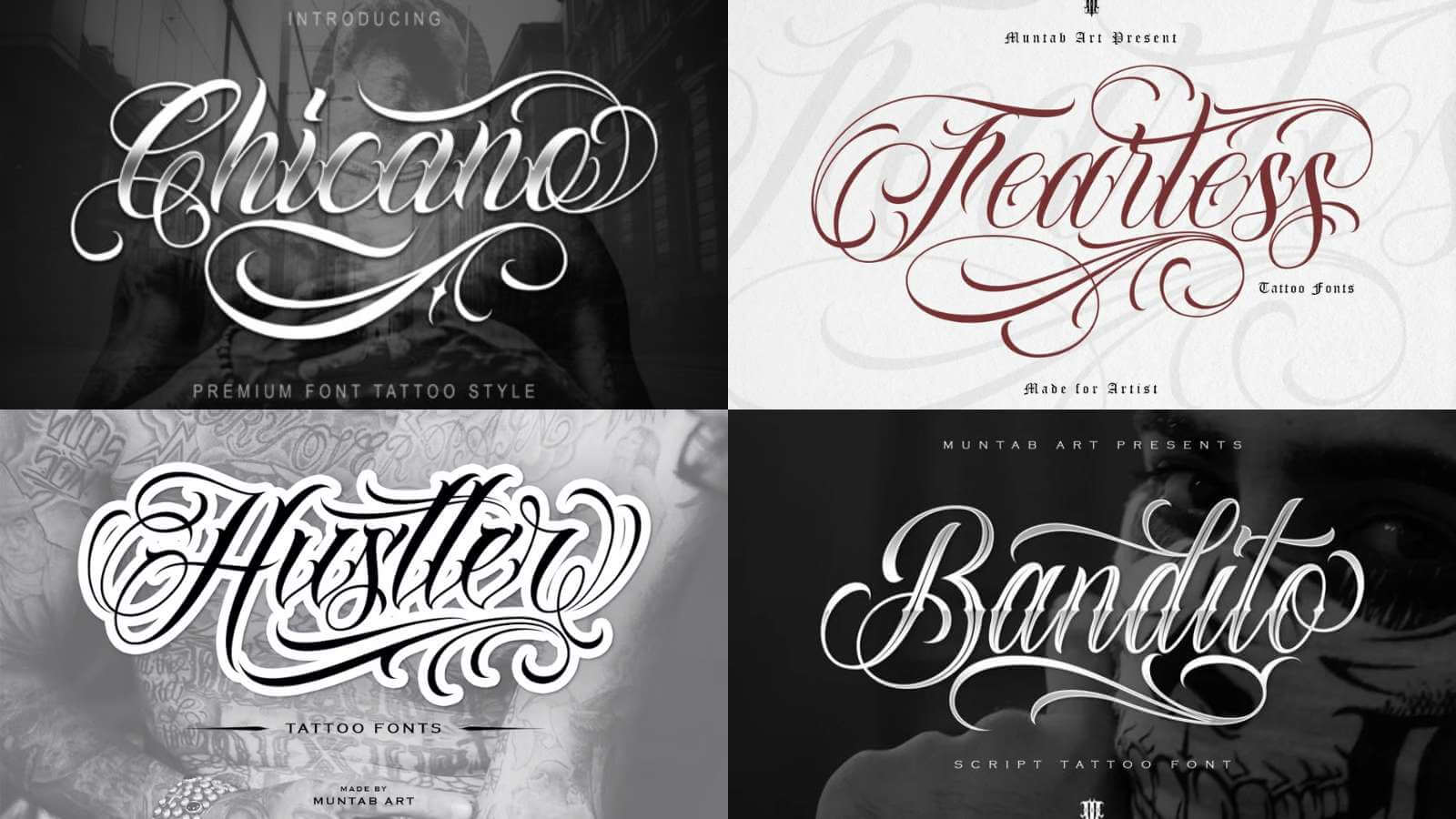 Tattoo Calligraphy Fonts