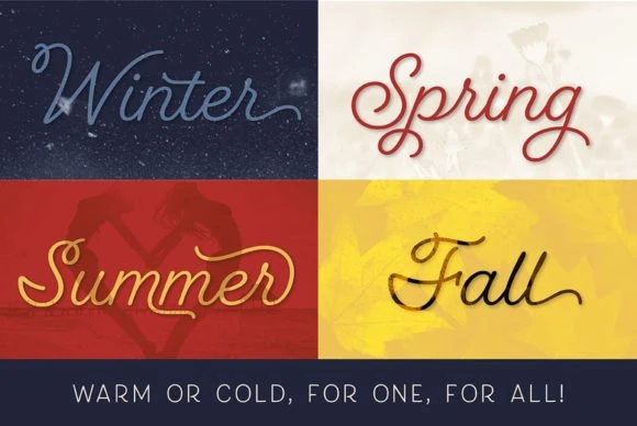 display of the best calligraphy font bundle, Fairwater Collection.