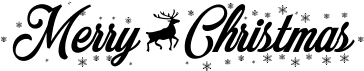 display of Merry Christmas font