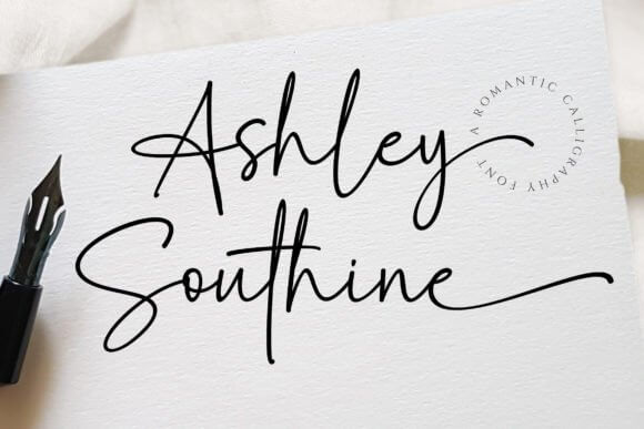 Ashley Southine cursive font