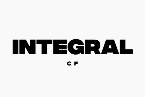 Integral CF extra bold font