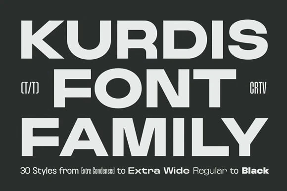 Kurdis sans serif bold font