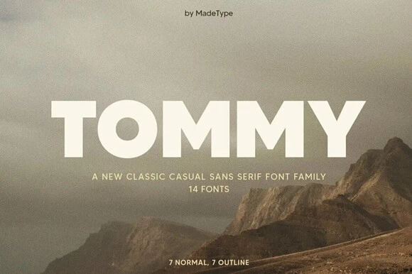 Made Tommy bold sans serif font