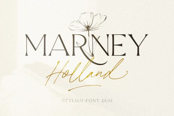 Marney Holland serif and cursive font duo