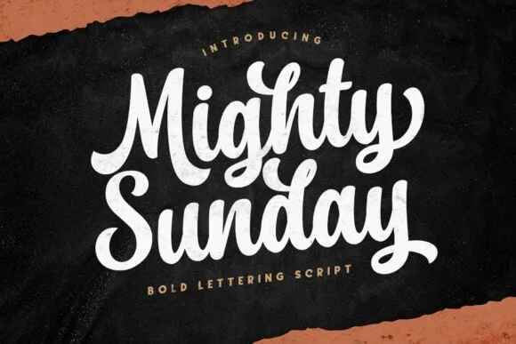 Mighty Sunday bold script font