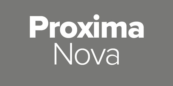 Proxima Nova bold sans serif font