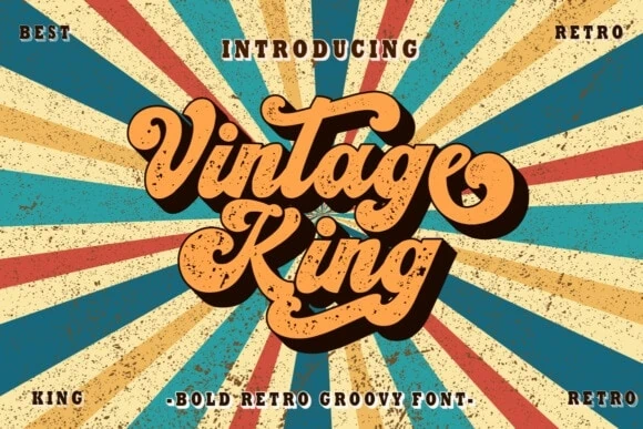Vintage King bold retro font