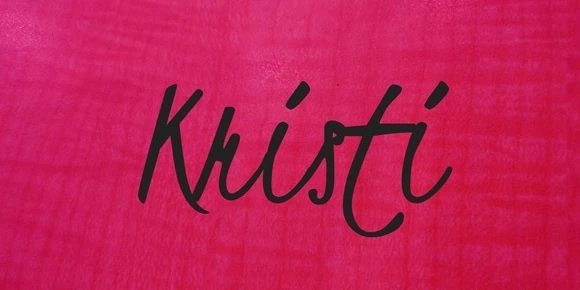 Kristi calligraphy font