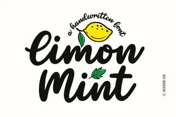 Limon Mint bold calligraphy font