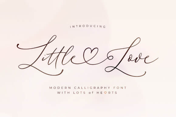Little Love modern calligraphy font