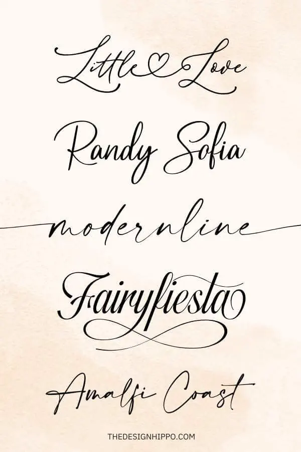 best calligraphy fonts reviewed by The Design Hippo