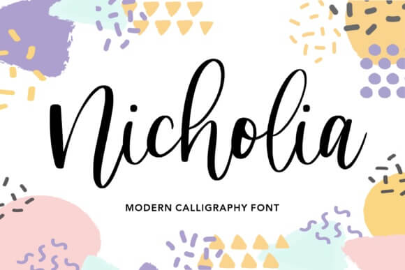 Nicholia calligraphy font