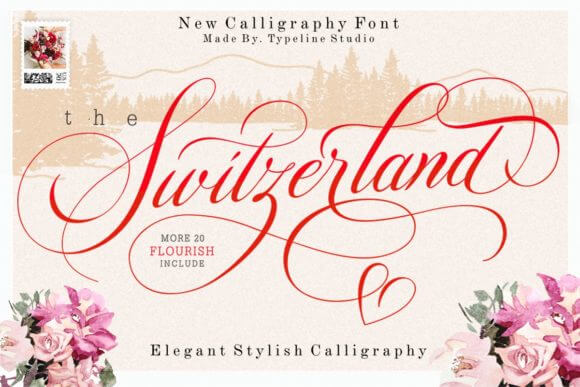 Switzerland calligraphy font