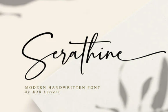 Serathine calligraphy font
