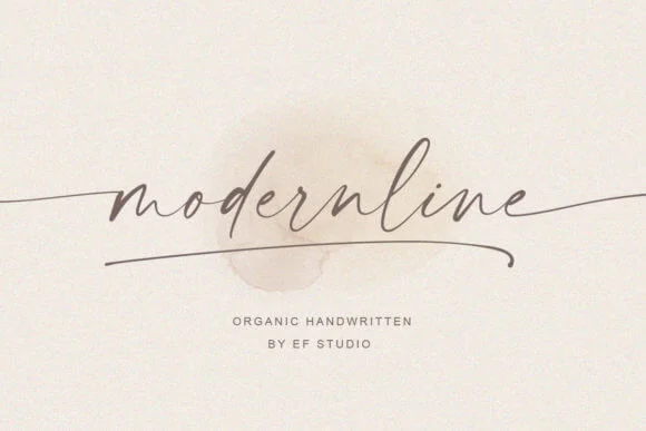 Modernline handwritten calligraphy font