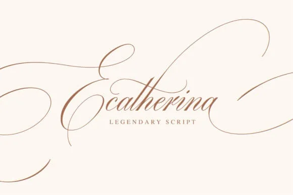 Ecatherina spencerian script calligraphy font