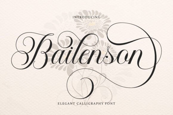 Bailenson elegant calligraphy font